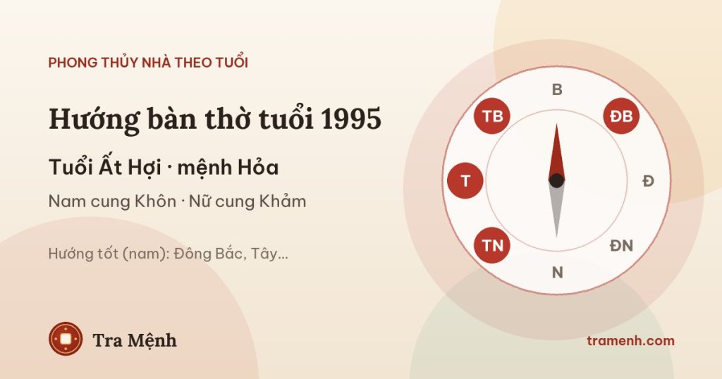 Tuổi Ất Hợi 1995 đặt bàn thờ hướng nào