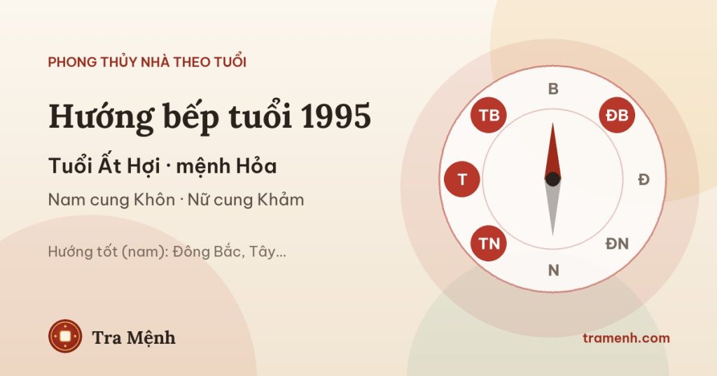 Tuổi Ất Hợi 1995 hợp hướng bếp nào