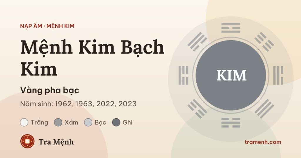 Mệnh Kim Bạch Kim là gì? Sinh năm nào, hợp màu gì