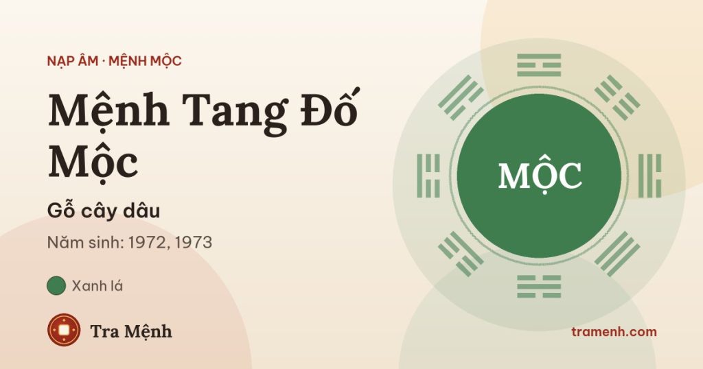 Mệnh Tang Đố Mộc là gì? Sinh năm nào, hợp màu gì