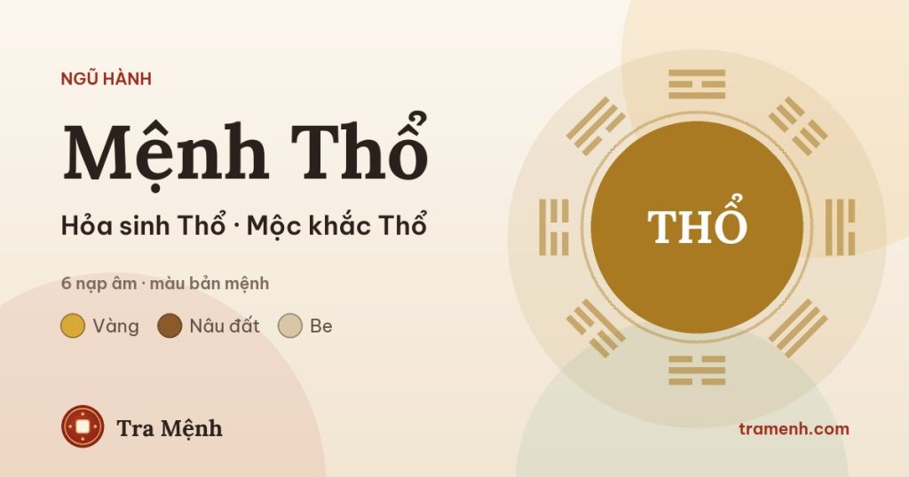 Mệnh Thổ sinh năm nào? Mệnh Thổ hợp màu gì