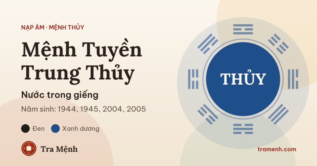 Mệnh Tuyền Trung Thủy là gì? Sinh năm nào, hợp màu gì