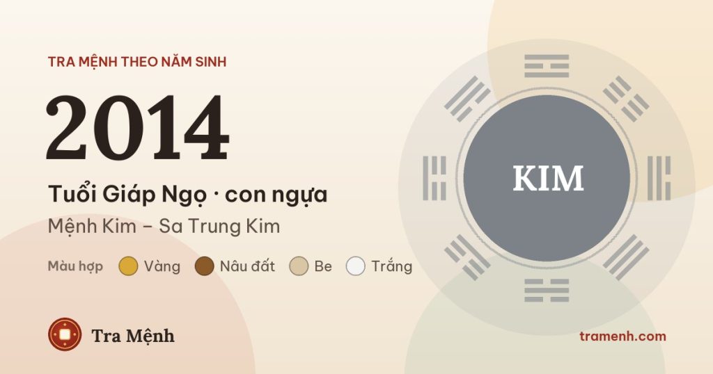 Sinh năm 2014 mệnh gì? Tuổi Giáp Ngọ hợp màu gì, hướng nào